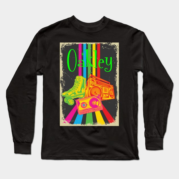 Oakley Vintage 80's Skates Boombox Long Sleeve T-Shirt by heybert00